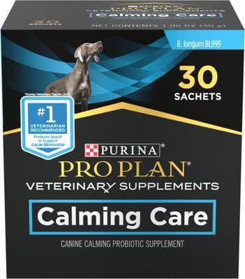 Purina Pro Plan Veterinary Diets Calming Care liver-flavored powder for dogs, 30 count box of sachets